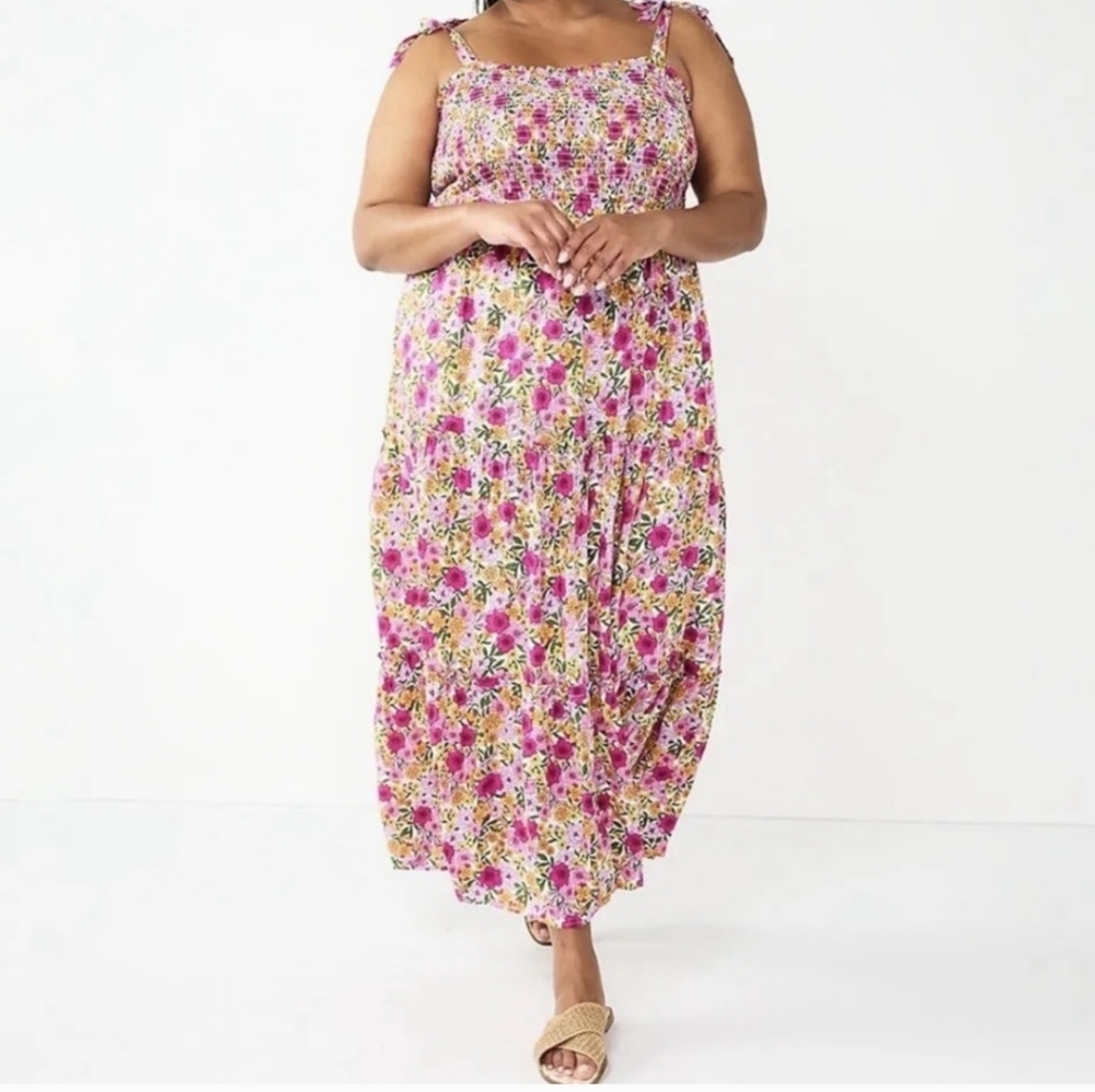 Tiered Floral Maxi Dress